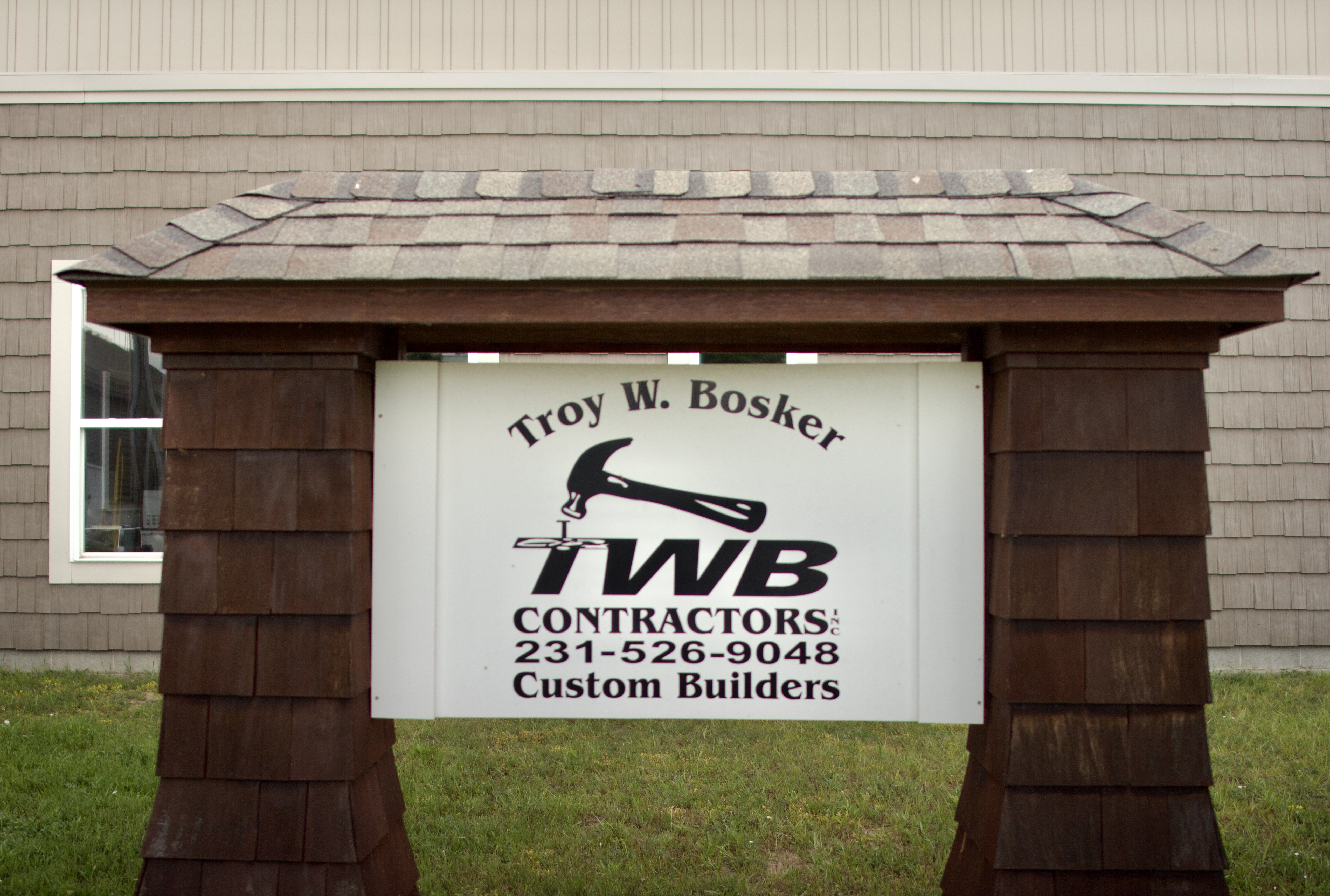 TWB Contractors Inc. Office Sign